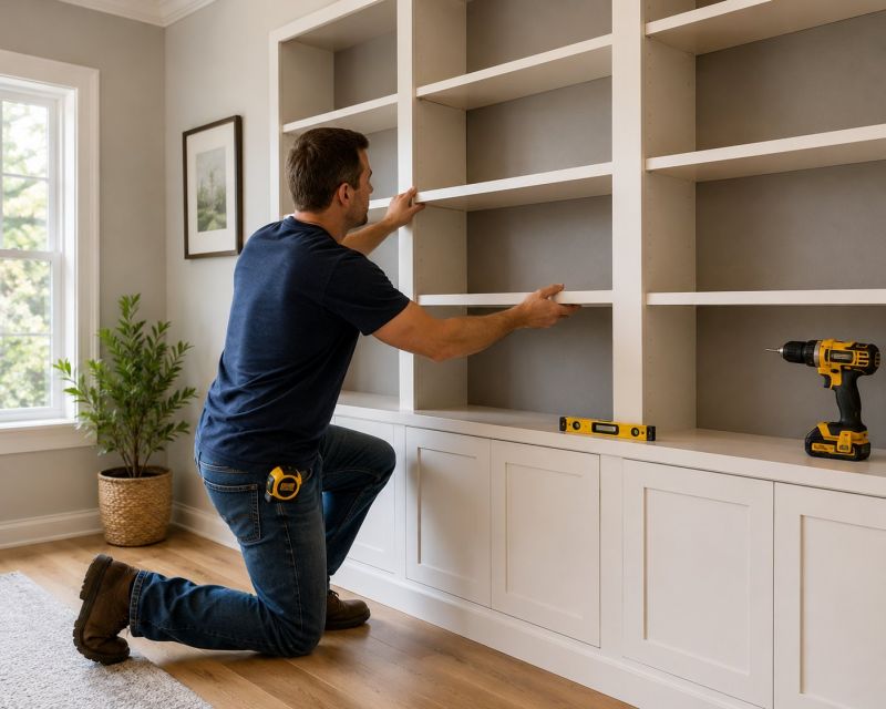 Built In Bookshelves Installation in Winston Salem, NC