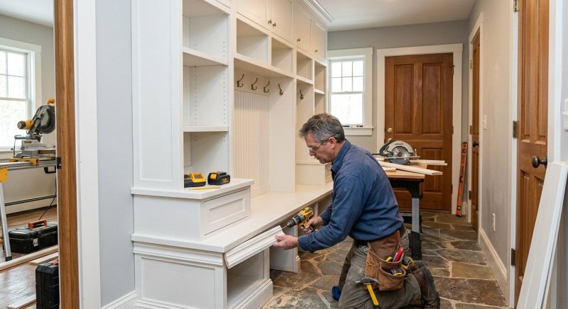 Mudroom Carpentry Installation in Raleigh, NC