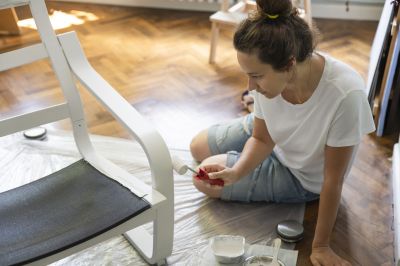 Workshop with Painting Supplies